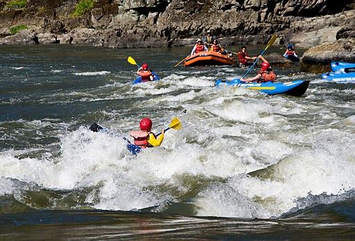 Guests rafting the Wild and Scenic Rogue River