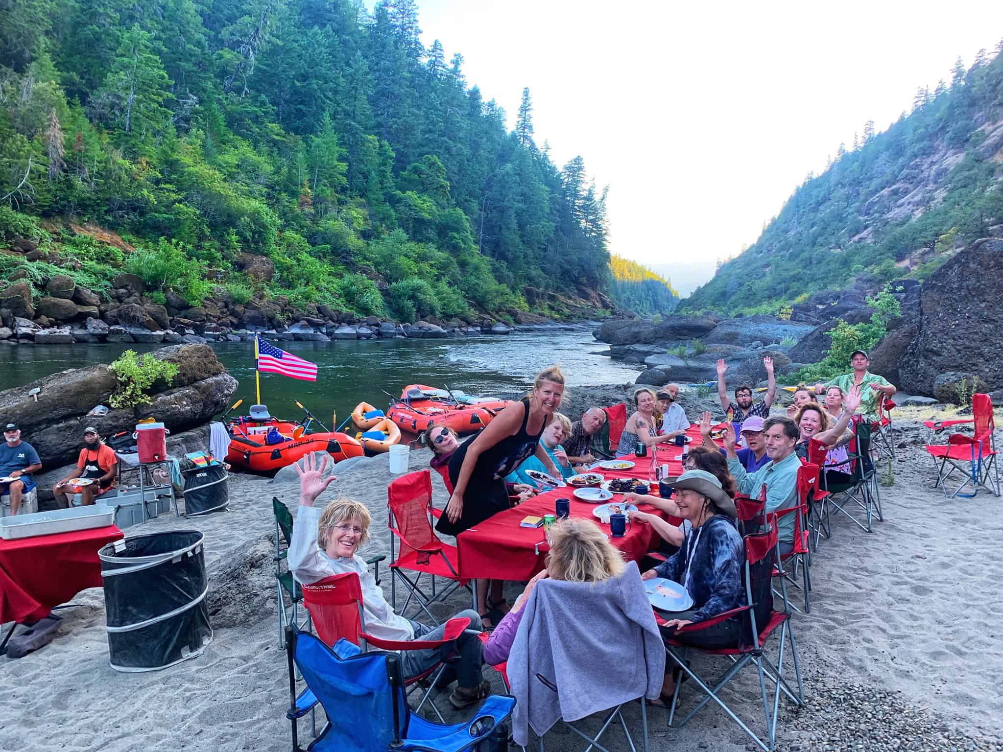 Riverside camping on the Rogue River