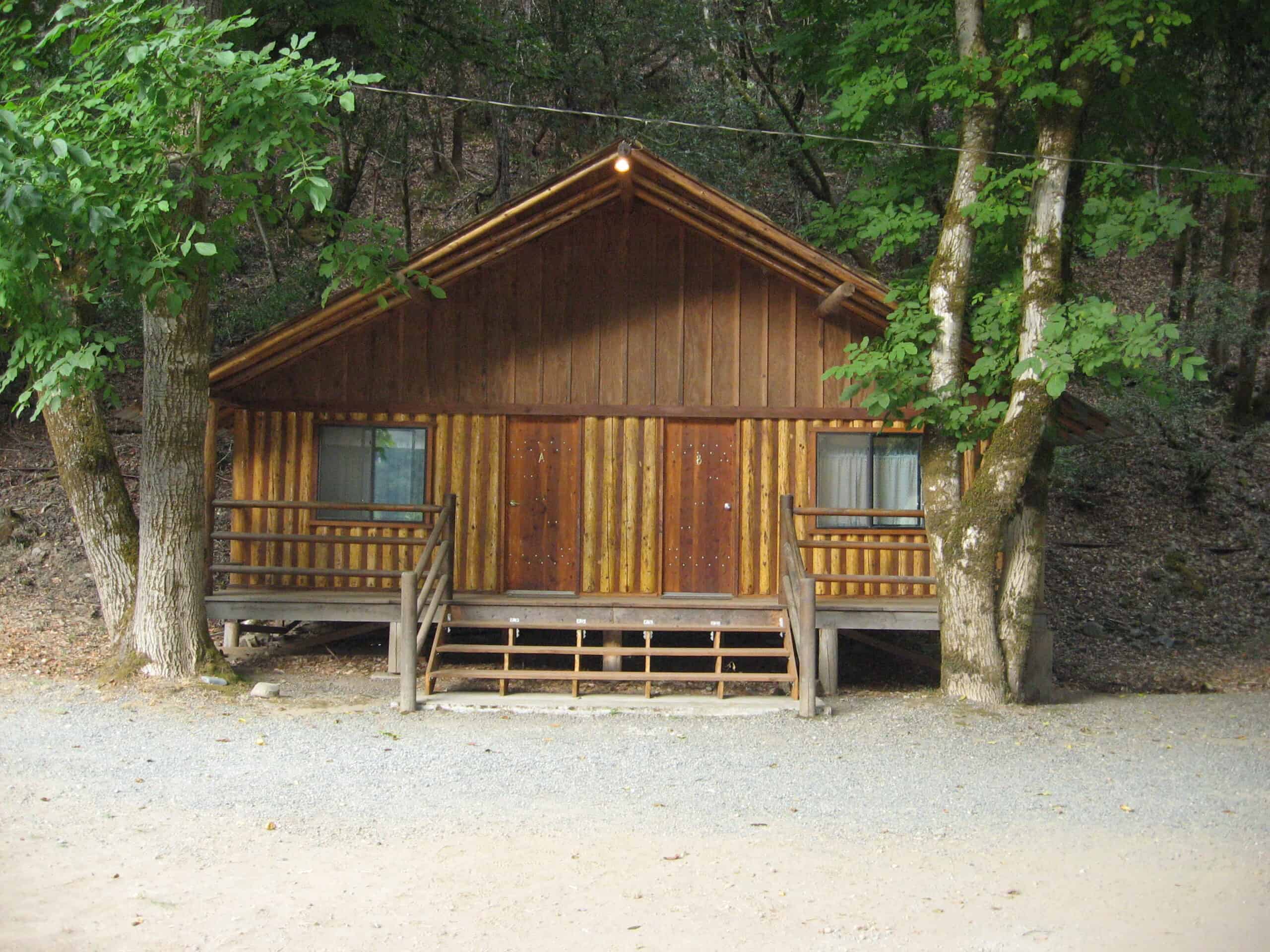 Historic riverside cabin in the Rogue River wilderness